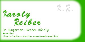 karoly reiber business card